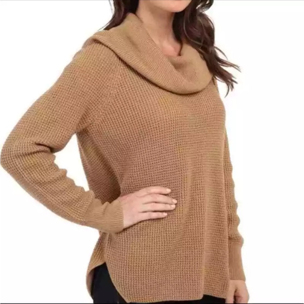 Michael Kora Waffle Cowl Neck Sweater Sz XL